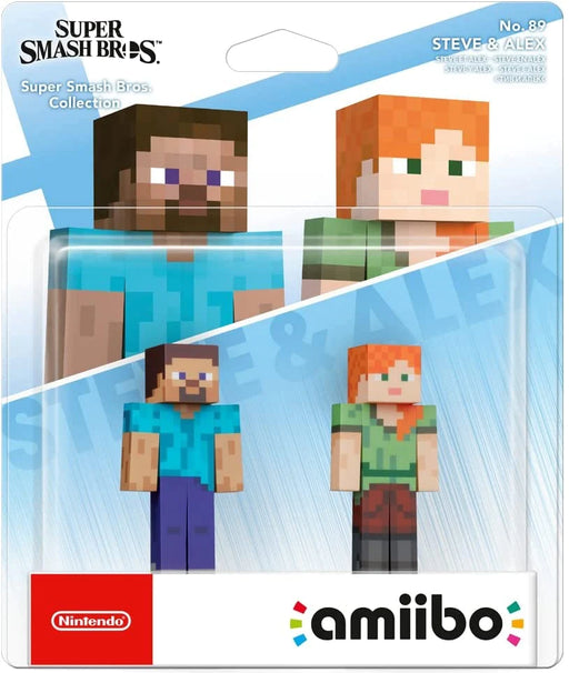 Nintendo Amiibo Character 2 Pack - Minecraft Steve & Alex (Super Smash Bros. Collection) /Switch